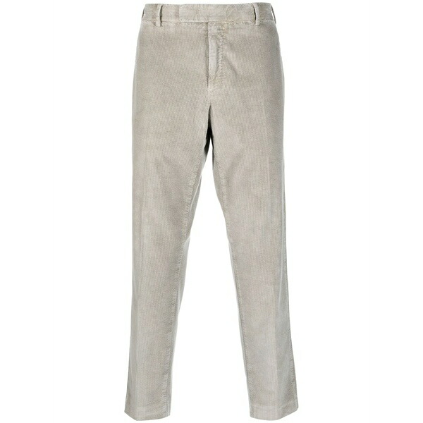 PTトリノ メンズ 心地好いズボン下 ボトムス Corduroy slim-cut trousers Grey