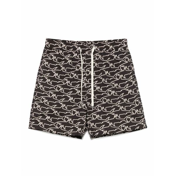 ポールアンドシャーク メンズ 心地よいズボン下 ボトムス Printed swim shorts Black