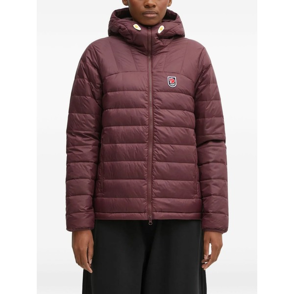 フェールラーベン レディース 上衣＆上衣 アウター Logo-detail padded jacket Red