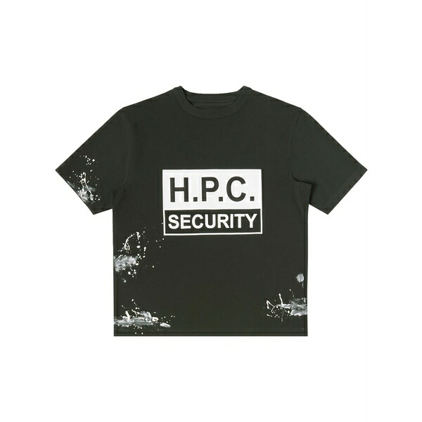 戸呂 プレストン メンズ ティーシャツ トップス Security logo-print cotton t-shirt Black