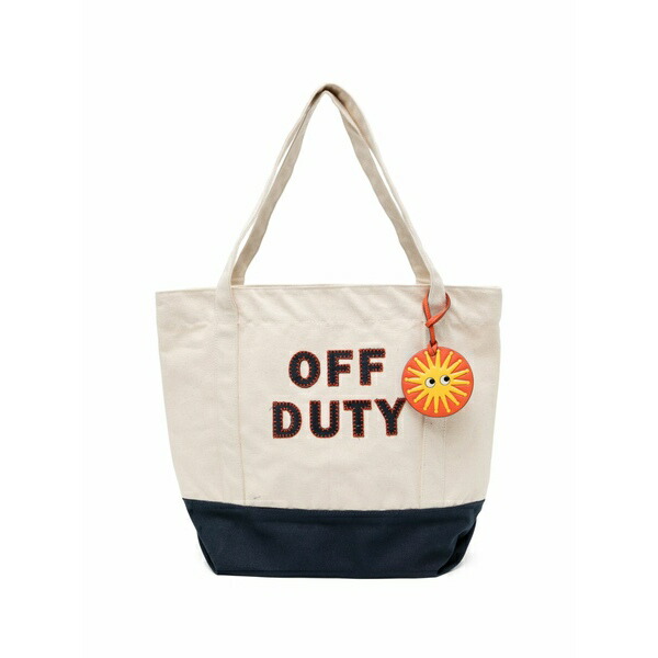 アニヤハインドマーチ レディース トートバッグ 御徒面子 Logo-patched canvas tote bag Neutrals
