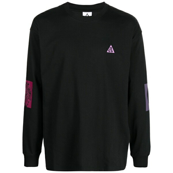 ナイキ メンズ 編み物\u0026スウェーター アウター Logo-print crew-neck jumper Black