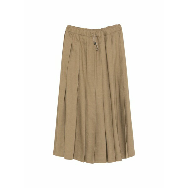 ファビアナ フィリッピ レディース スコート ボトムス Drawstring-fastening pleated MIDI skirt Brown