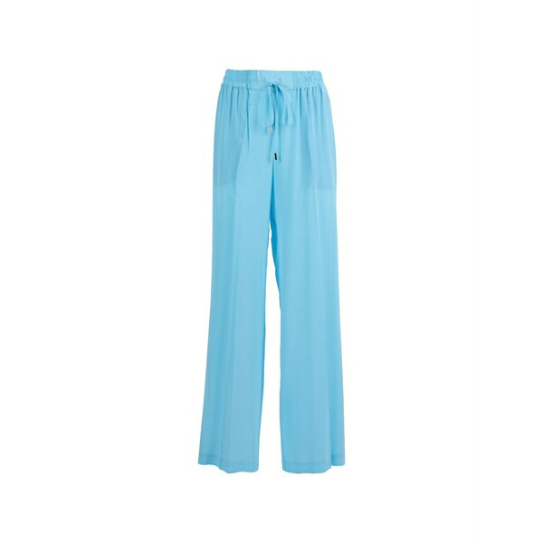 エルマンノ シェルヴィーノ レディース 心地好いズボン下 ボトムス Drawstring silk trousers Blue
