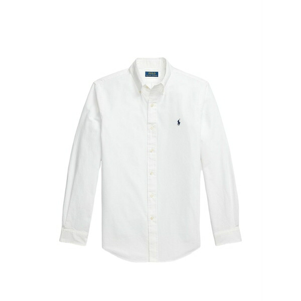 ラルフローレン メンズ プルオーバー トップス Embroidered-logo shirt White