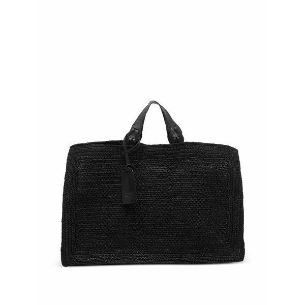 アイビリーブ レディース トートバッグ 御徒面子 Quadra tag-detail bag Black