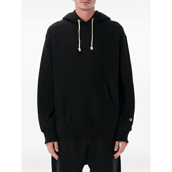 はやりっ児 メンズ パーカー・スウェットシャツ アウター Logo-patch hoodie Black