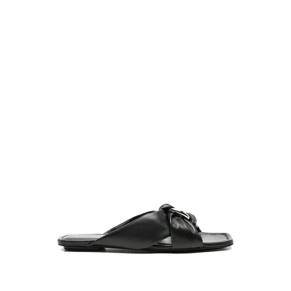 スチュアート ワイツマン レディース サンダル シューズ Ring-detail knotted slides Black