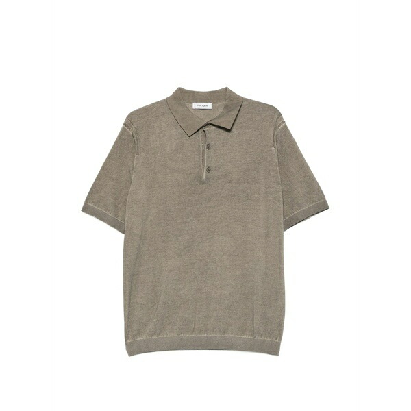 カングラ  メンズ スポーツシャツ トップス Faded-effect polo shirt Brown