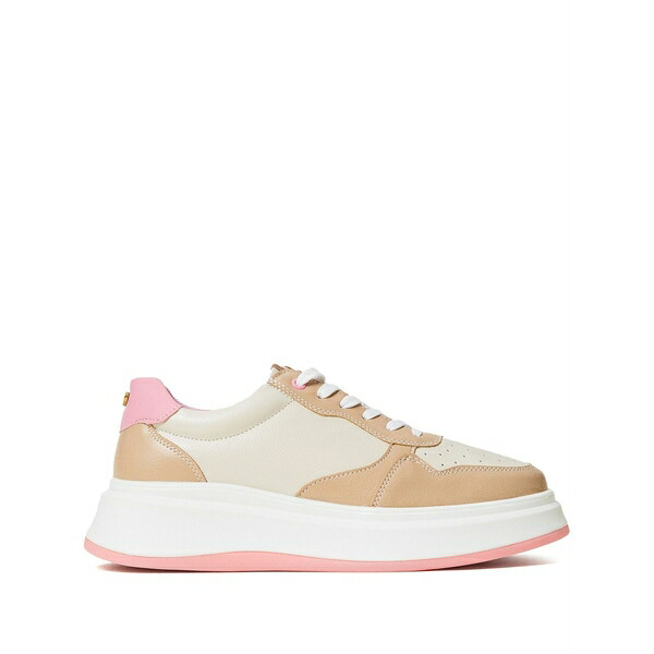 ツイン書き割り レディース スニーカー シューズ Colour-block faux leather trainers Neutrals