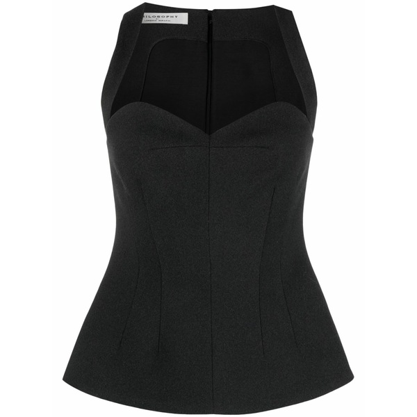 フィロソフィーデロレンゾセラフィーニ レディース カットソー トップス Bustier-style top Grey