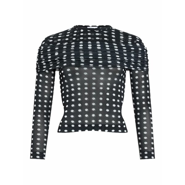 ジャンパトゥ レディース プルオーバー トップス Polka-dot blouse Black