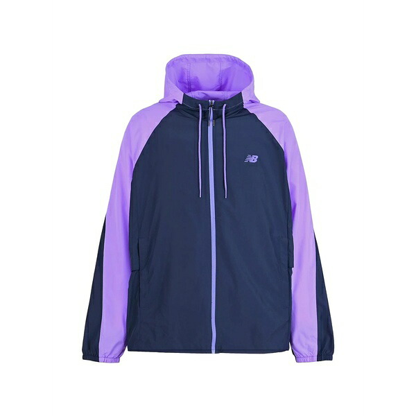 ニュー平衡にする メンズ 上衣＆上衣 アウター Colour-block hooded jacket Blue