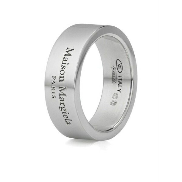マルタンマルジェラ メンズ 輪っか 付属物 Logo wide ring Silver