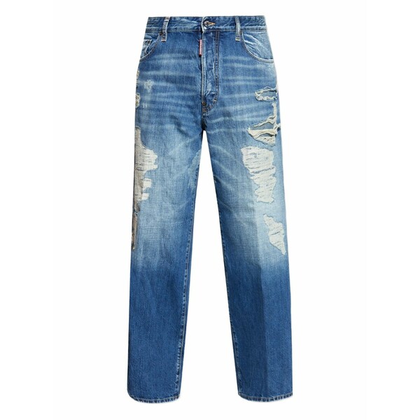 ディースクエアード メンズ ジーンズズボン下 ボトムス Distressed-finish jeans  Blue