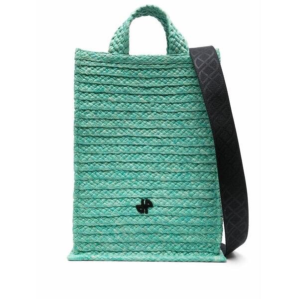 ジャンパトゥ レディース トートバッグ 御徒面子 Jp-patch raffia tote bag Green