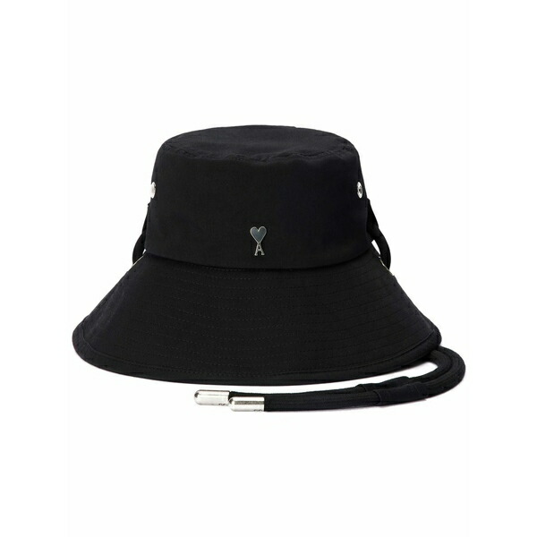 意中の女 メンズ 鳥打ち帽 付属物 Ami de coeur bucket hat Black