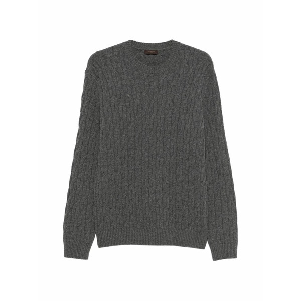 ザノーネ メンズ 編み物\u0026プルオーバー アウター Cable-knit sweater Grey