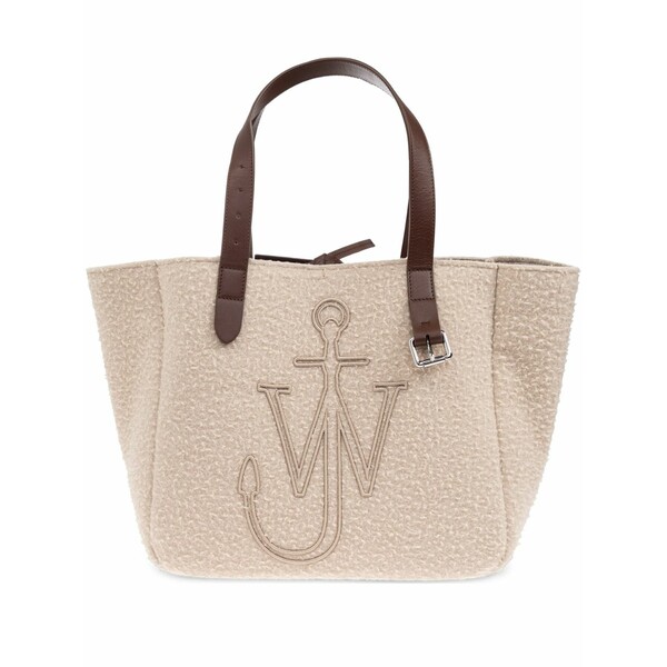 J.W.アンダーソン レディース トートバッグ 御徒面子 Logo-embroidered tote bag Neutrals