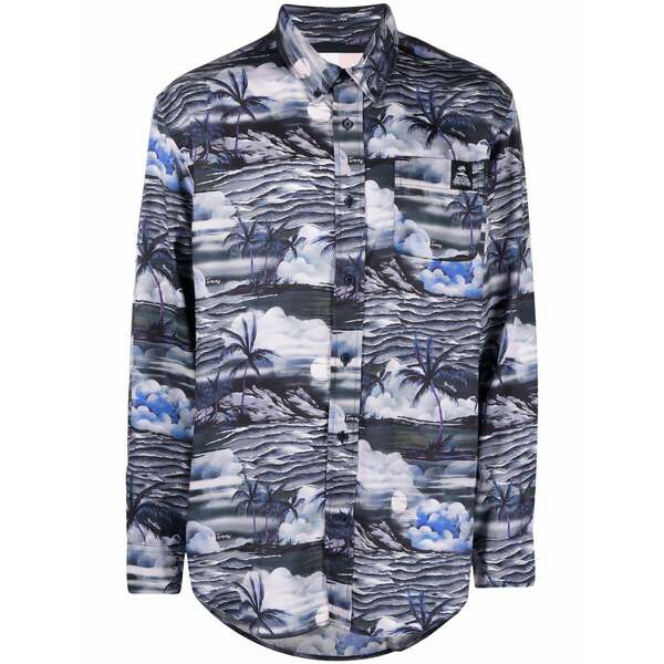 トミーヒルフィガー メンズ ティーシャツ トップス Logo-print short-sleeve t-shirt Blue
