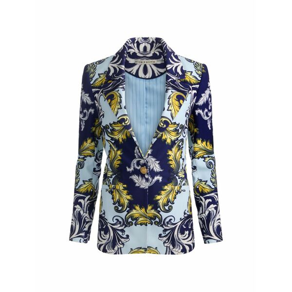 アリス アンド オリビア レディース 上衣＆上衣 アウター Hope print blazer Blue