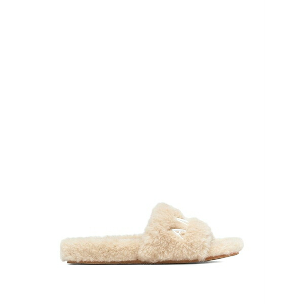 アミリ レディース サンダル シューズ Logo-embroidery slippers Neutrals