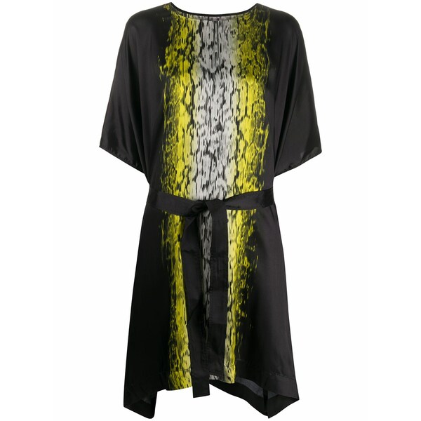 リックオウエンス レディース 衣裳 トップス Acid print t-shirt MIDI dress Black