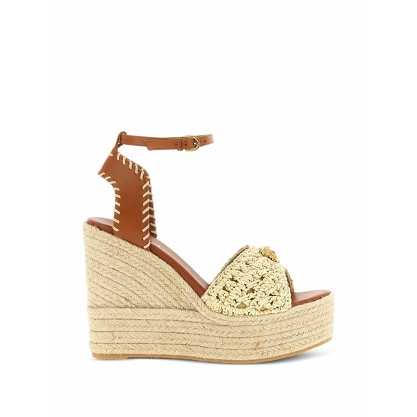 ヴェルサーチ レディース サンダル シューズ Braided medallion espadrilles Brown