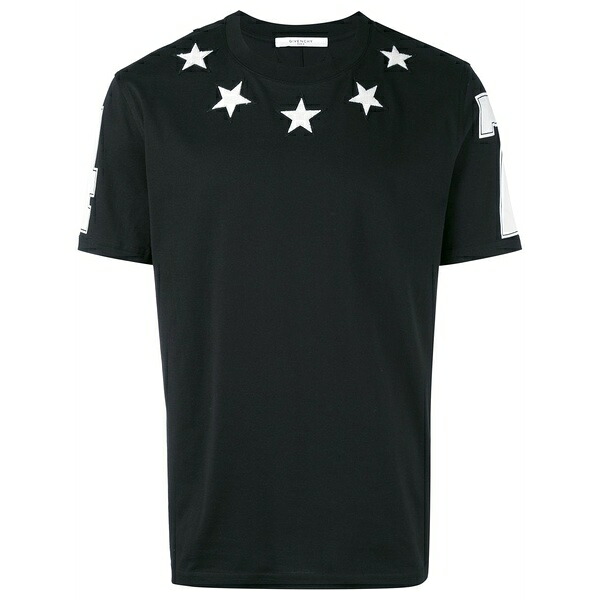 ジバンシー メンズ ティーシャツ トップス Embroidered stars t-shirt Black