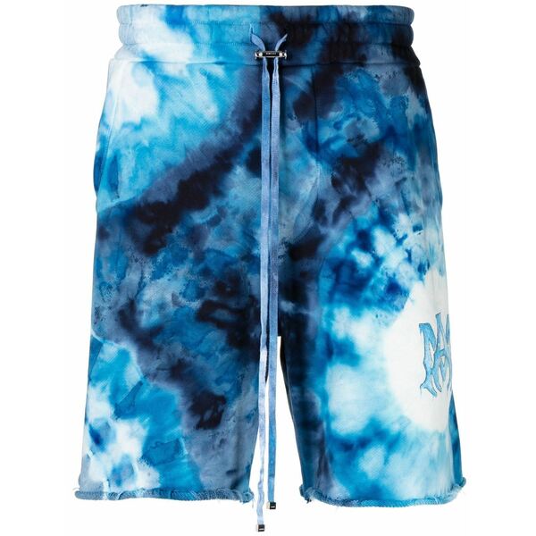 アミリ メンズ カジュアルパンツ ボトムス Tie-dye cotton shorts Blue｜asty
