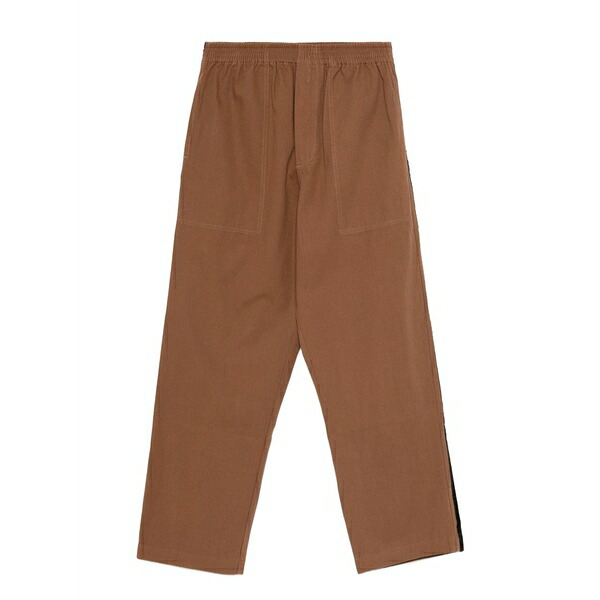 ボーディ メンズ 心地よいズボン下 ボトムス Trim-detail trousers Brown