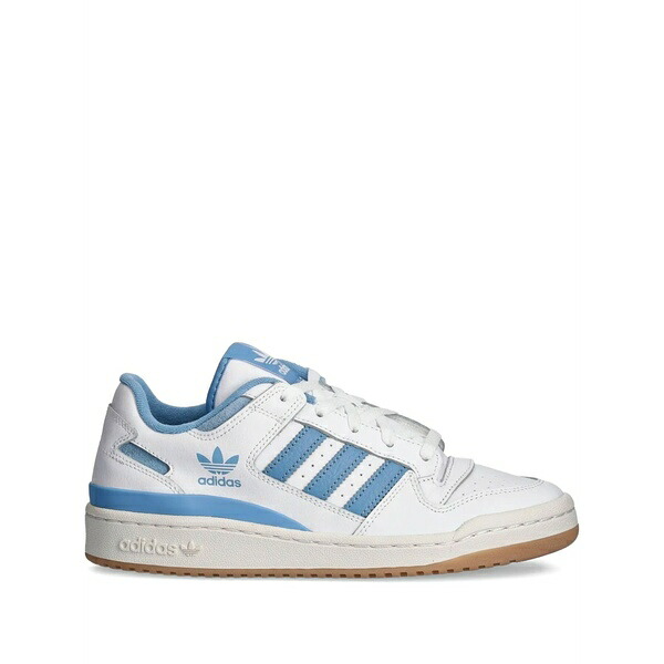 アディダス メンズ スニーカー シューズ Three-stripe leather trainers White