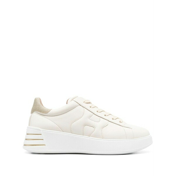 ホー火器 レディース スニーカー シューズ Rebal glitter-detail leather sneakers Neutrals