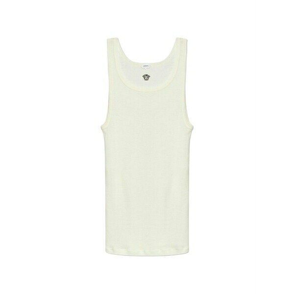 ヴェルサーチ メンズ ティーシャツ トップス Medusa-logo wool tank top Neutrals