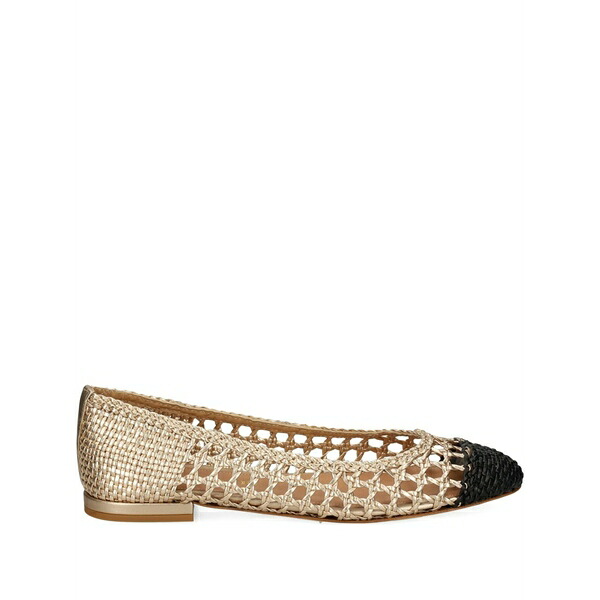 シャンタル レディース パンプス シューズ Woven-leather ballet flats Neutrals
