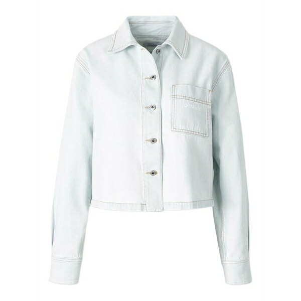 象牙色 レディース 上衣＆上衣 アウター Button stripes jacket Blue