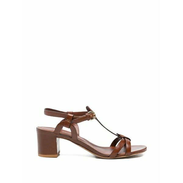 デル カルロ レディース サンダル シューズ Betty t-赤ちょうちん block-heel sandals Brown