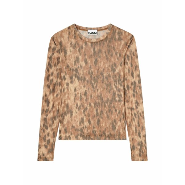 ガニー レディース プルオーバー トップス Animal print long-sleeved top Neutrals