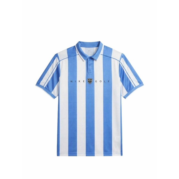 ナイキ メンズ ティーシャツ トップス Fairway striped logo-patch polo shirt Blue
