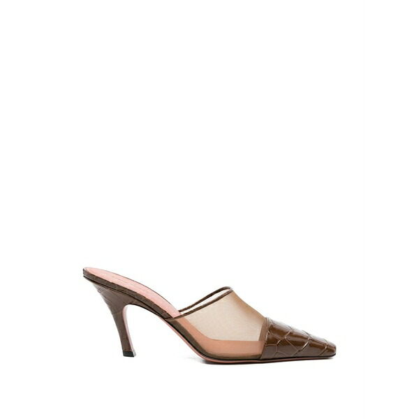 アミナモアディ レディース サンダル シューズ Jamie mesh croc mules Brown