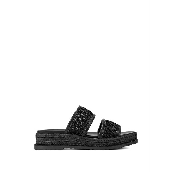 ダナ キャラン ニューヨーク州 レディース サンダル シューズ Brucian platform espadrilles Black
