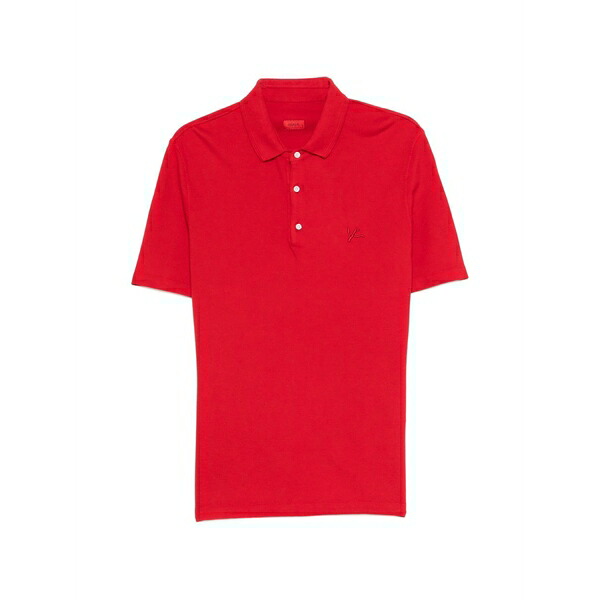 イザイア メンズ スポーツシャツ トップス Embroidered-detail polo shirt Red