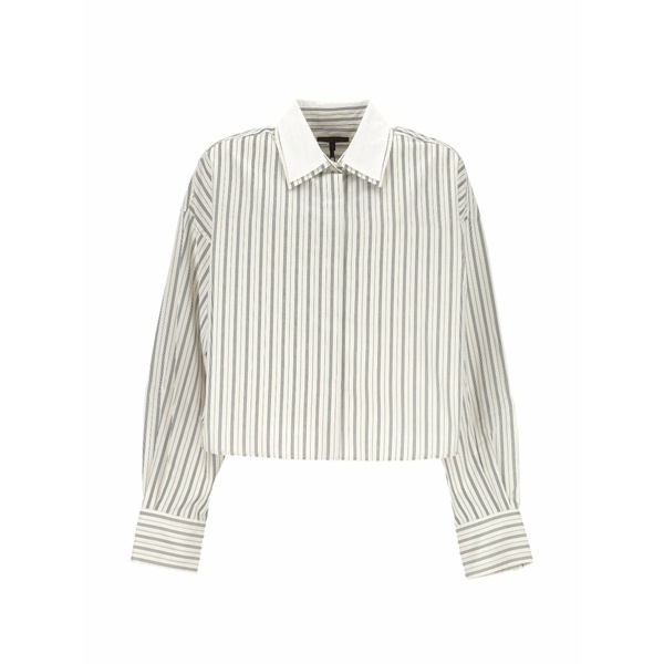 ラグアンドボーン レディース プルオーバー トップス Marin striped cropped shirt Neutrals