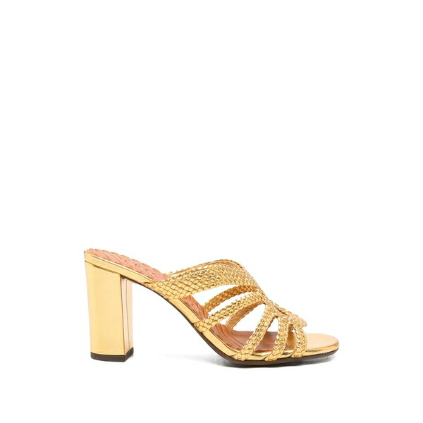 チエミハラ レディース サンダル シューズ Beloni woven metallic sandals Gold