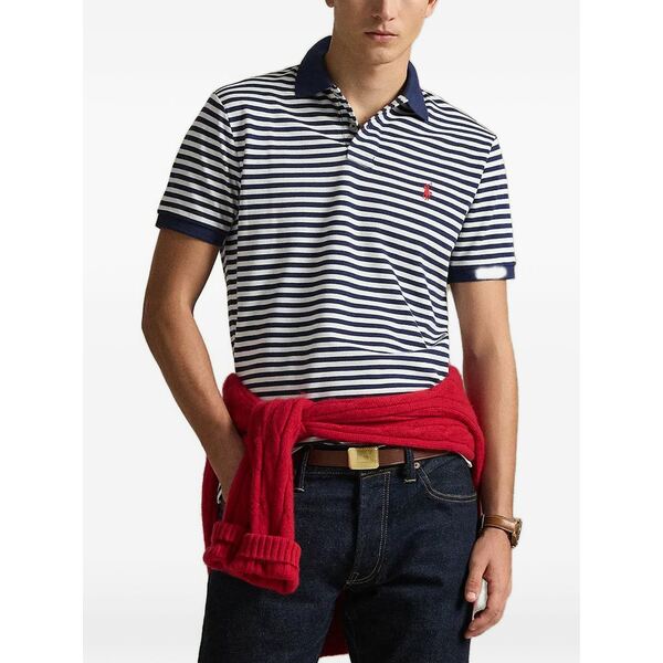 ラルフローレン メンズ スポーツシャツ トップス Striped piqu￡ polo shirt Blue