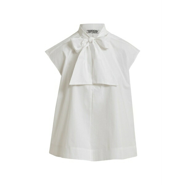 エッセンシャルアントワープ レディース プルオーバー トップス Bow-detail blouse White