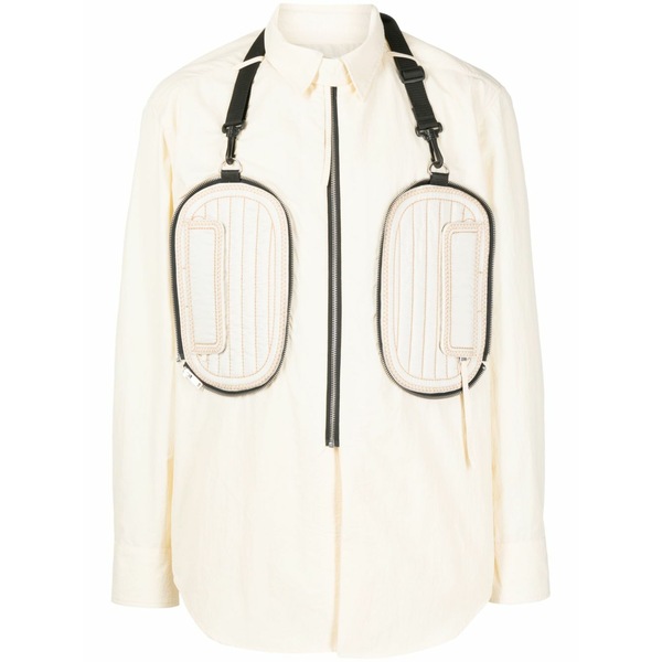 クレイグ緑であること メンズ プルオーバー トップス Padded-pocket detail shirt Yellow