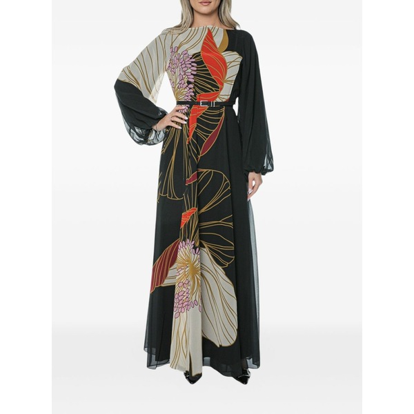 テッドベーカー レディース 衣裳 トップス Cammeli floral-print maxi dress Black