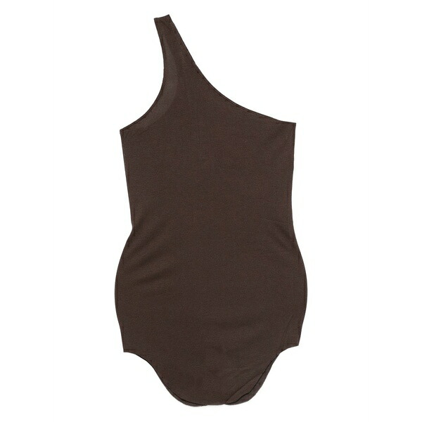 リックオウエンスリリーズ レディース プルオーバー トップス One-shoulder bodysuit Brown