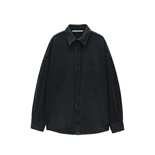 アレキサンダーワン メンズ プルオーバー トップス Oversized-fit shirt Black